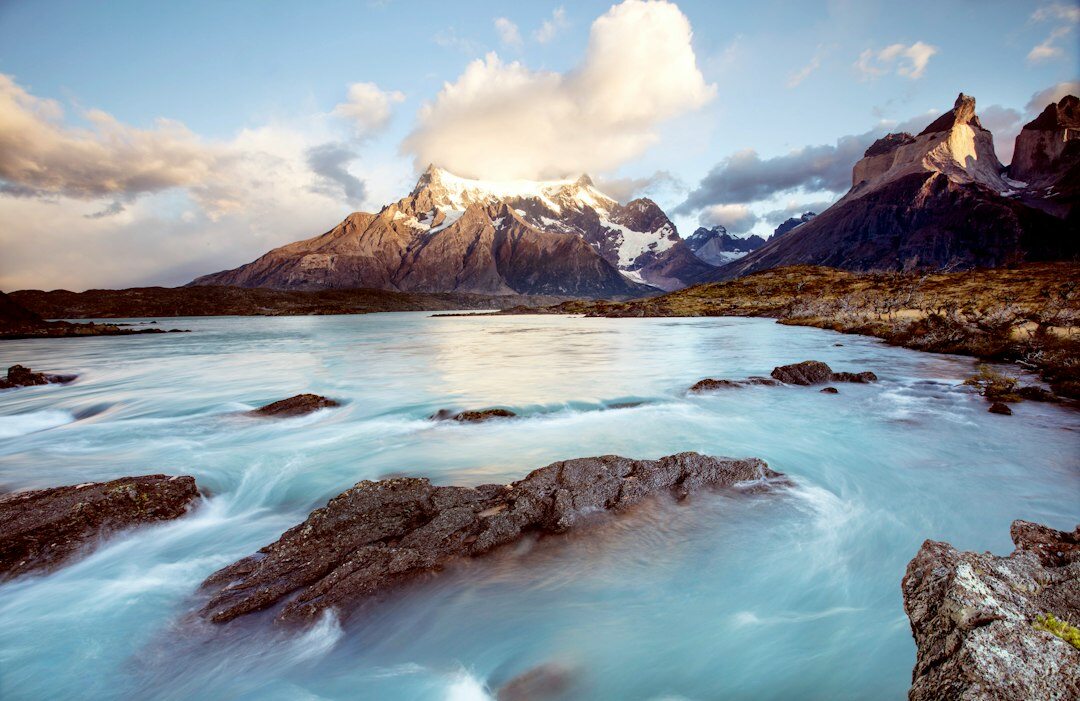 patagonia mountains at sunset