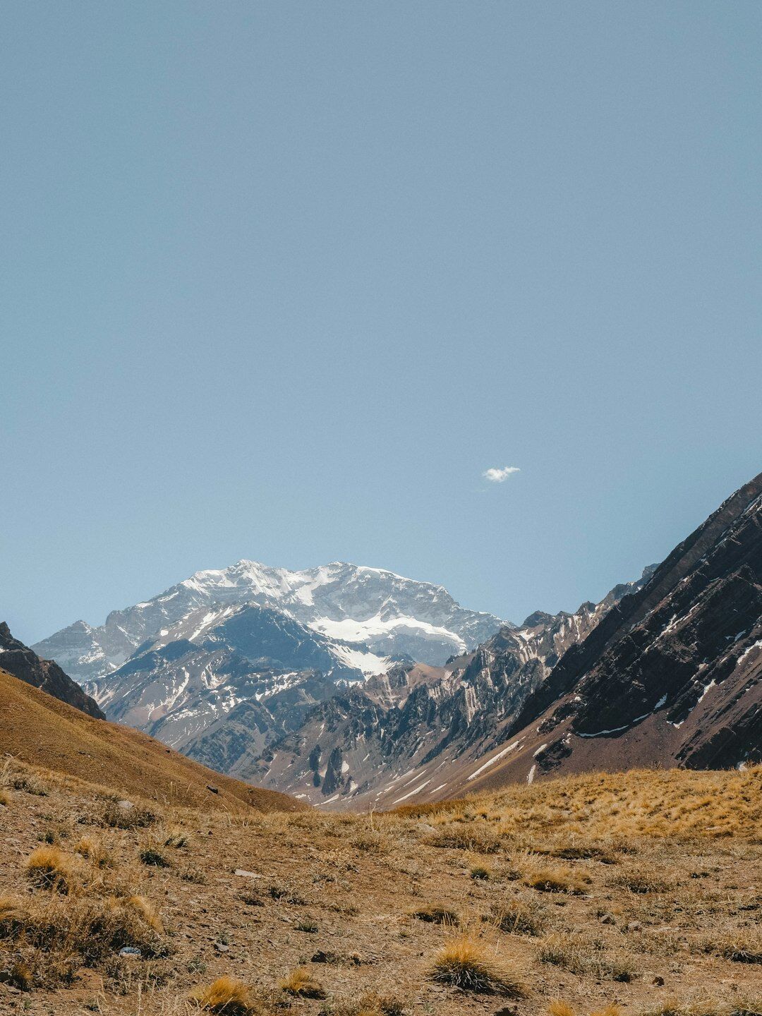 andes mountains landscape with people
